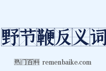 野节鞭反义词是什么意思的图片